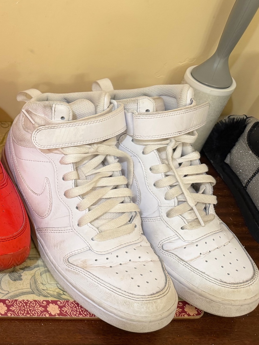 Nike White Kids High-Top Sneakers